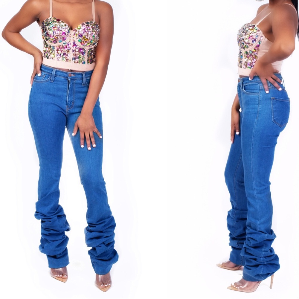 Rhinestone corset top